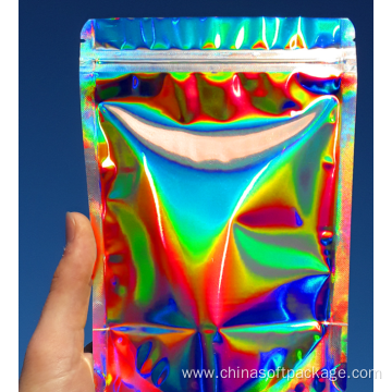 Holographic laser aluminum stand up bags